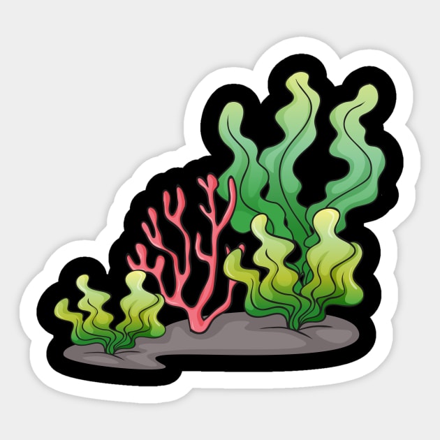 I love algae | Alga tang kelp botany Sticker by skaterly